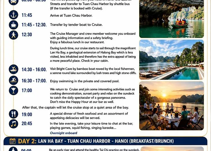 Cruise Lan Ha Bay 2 Day 1 Night Pick-up From Hanoi 5*